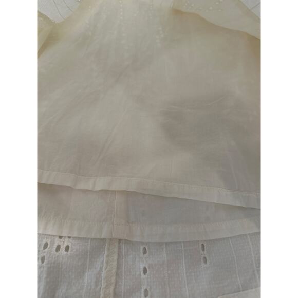 Prana Cream Ladyland Eyelet Dress Sz Medium - Picture 12 of 16